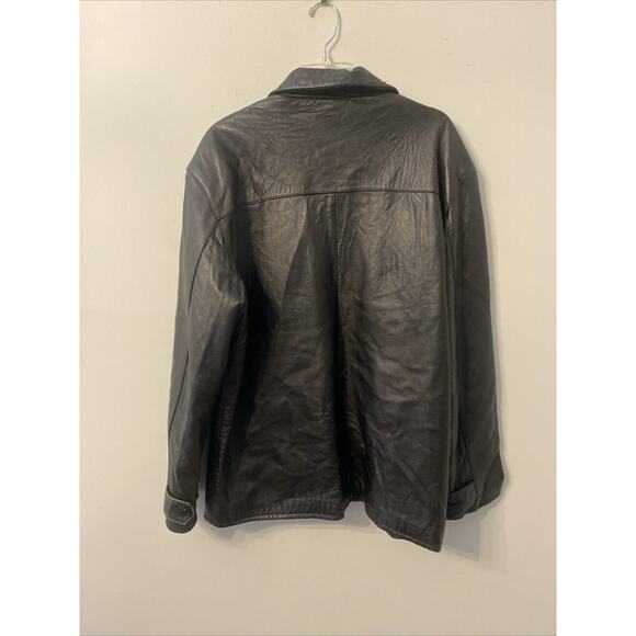 Vintage Today's Man TM Leather Jacket Black Size Large - Picture 8 of 10